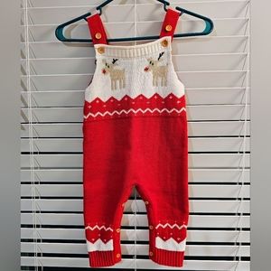 Christmas Knitted Reindeer Romper 100(more of a 18-24 month)